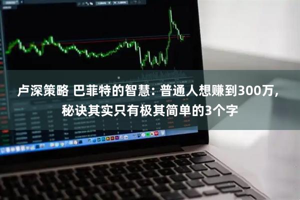 卢深策略 巴菲特的智慧: 普通人想赚到300万, 秘诀其实只有极其简单的3个字